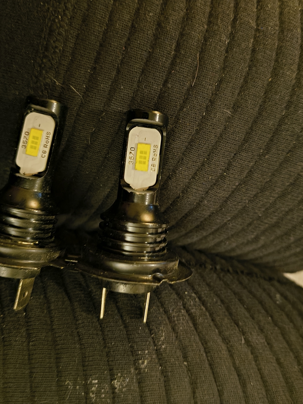 Pair of Black LED Headlight Bulbs